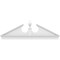 Ekena Millwork Acorn Architectural Grade PVC Combination Pediment, 86"W x 28-3/8"H x 2-3/4"P (Pitch 6/12) PEDPC086X285ACR00 - alternate 3